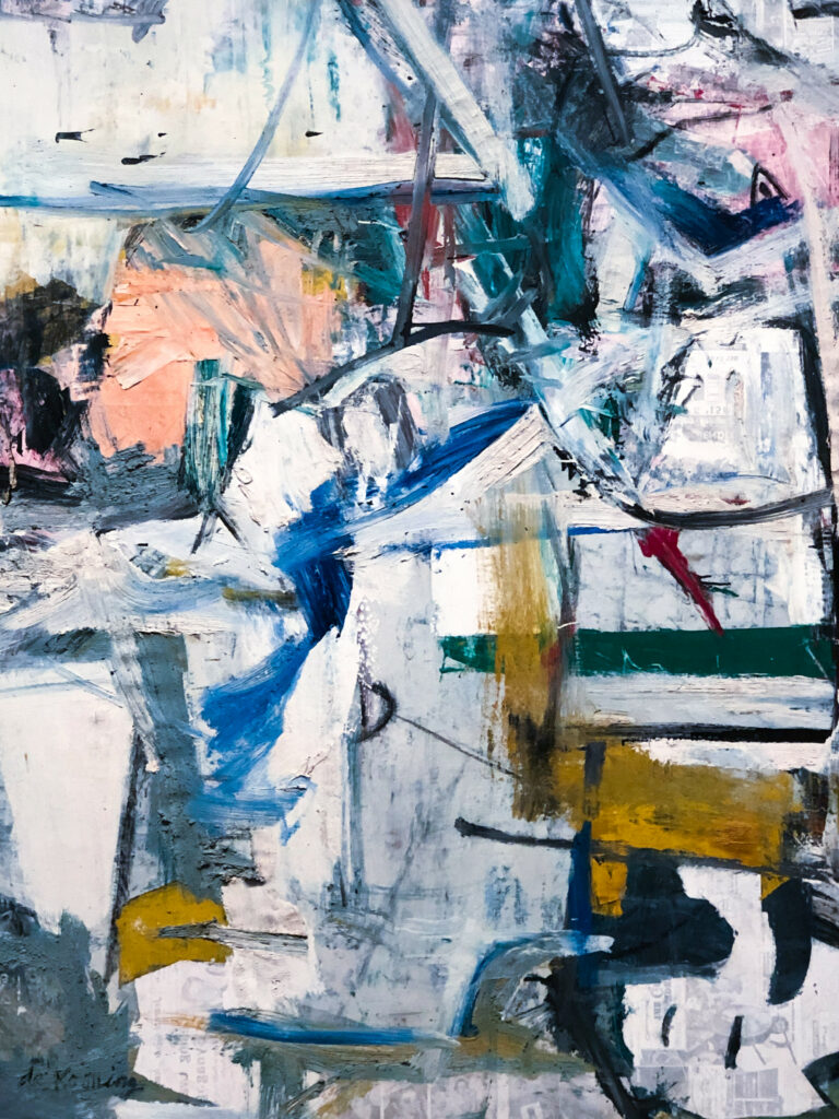 Dynamic Colorful Abstract Wallpaper with Brush Strokes on Canvas