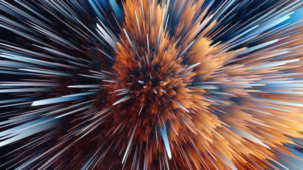 Dynamic Colorful Abstract Wallpaper - Spiky Radiant Design