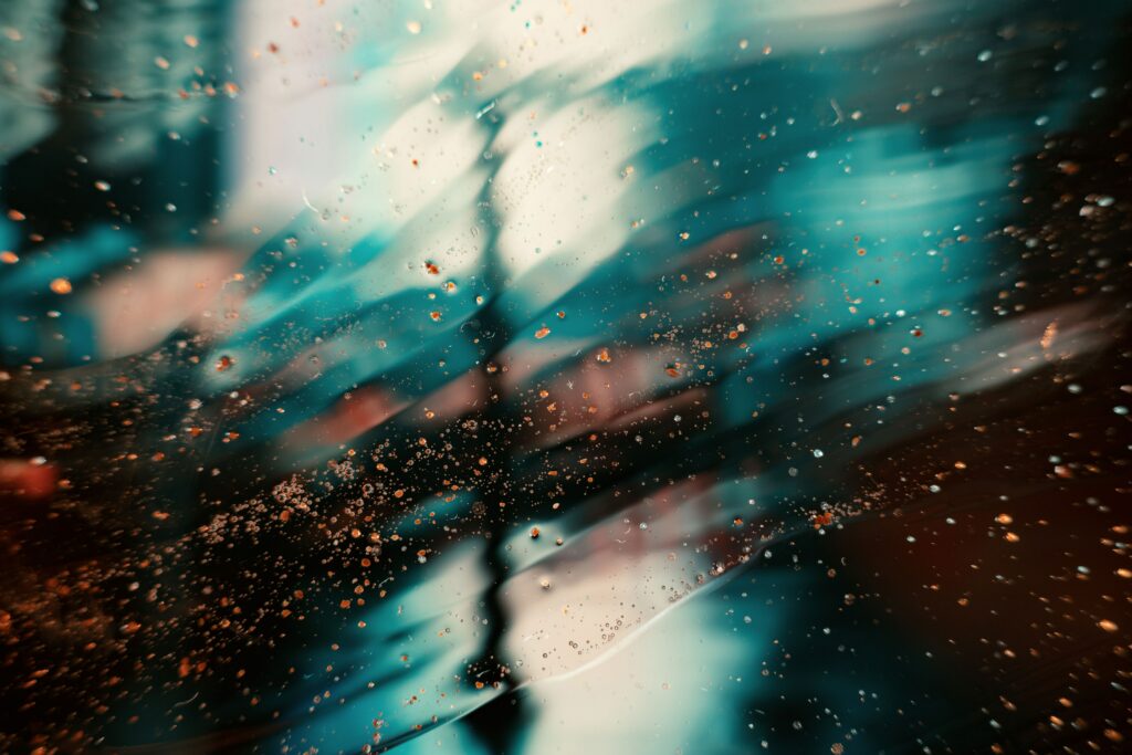 Dynamic Teal, White, Brown & Black Abstract Wallpaper - Vibrant Background