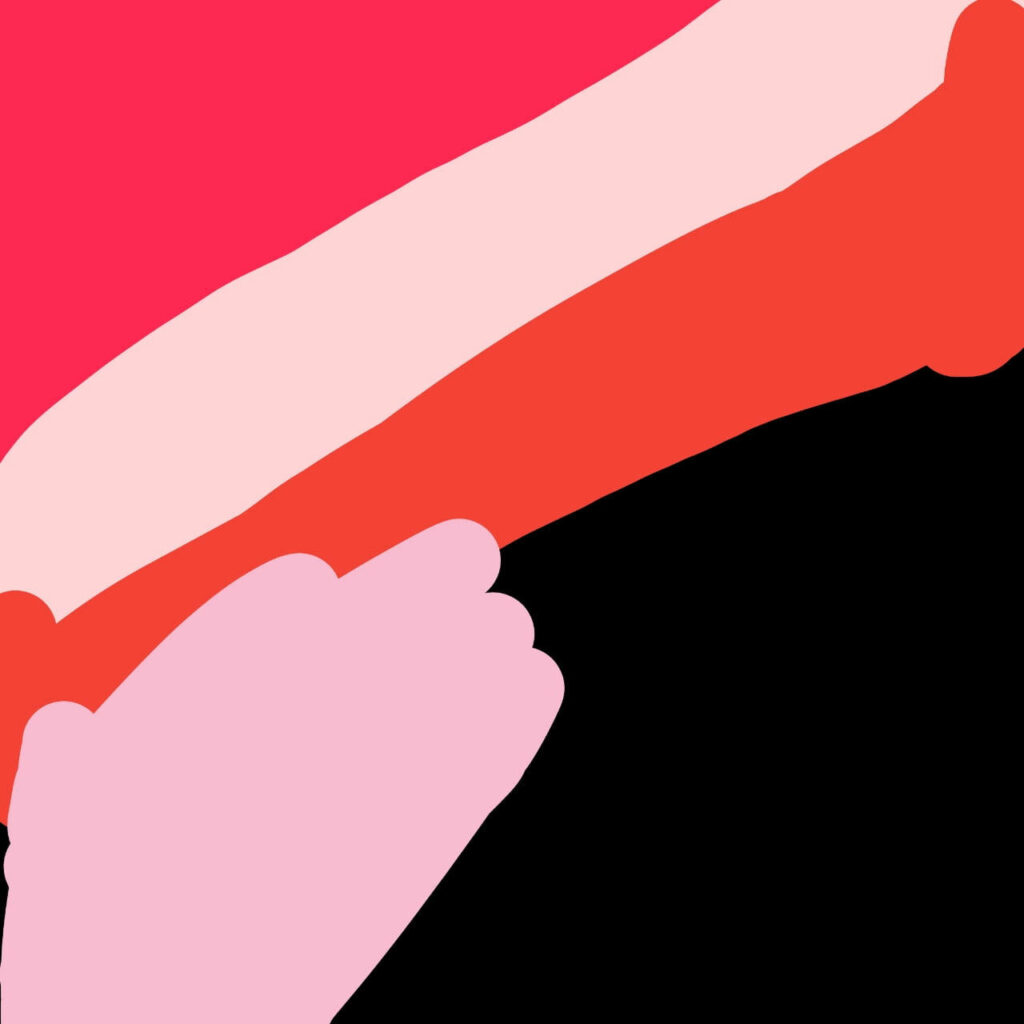 Vibrant Abstract Wallpaper in Red, Pink & Black - Dynamic Background