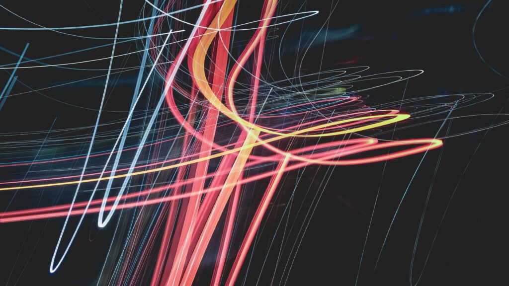 Vibrant Abstract Wallpaper: Dynamic Lines & Colorful Plexus Design