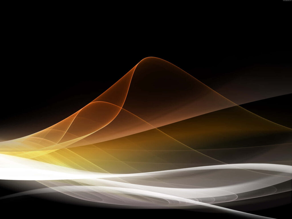 Dynamic Abstract Wallpaper: Flowing Wave Patterns on Black Background