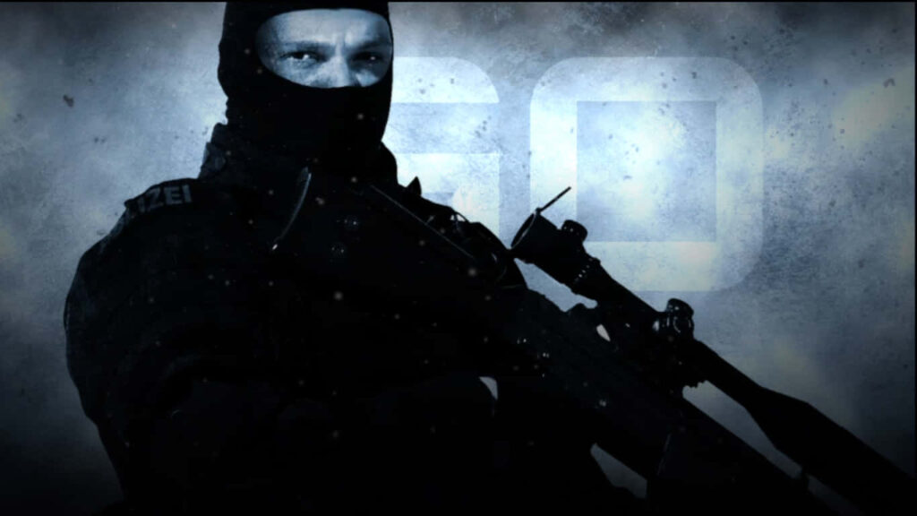 Virtuoso Marksman: A Captivating Monochrome Counter-Strike Global Offensive Scene Wallpaper