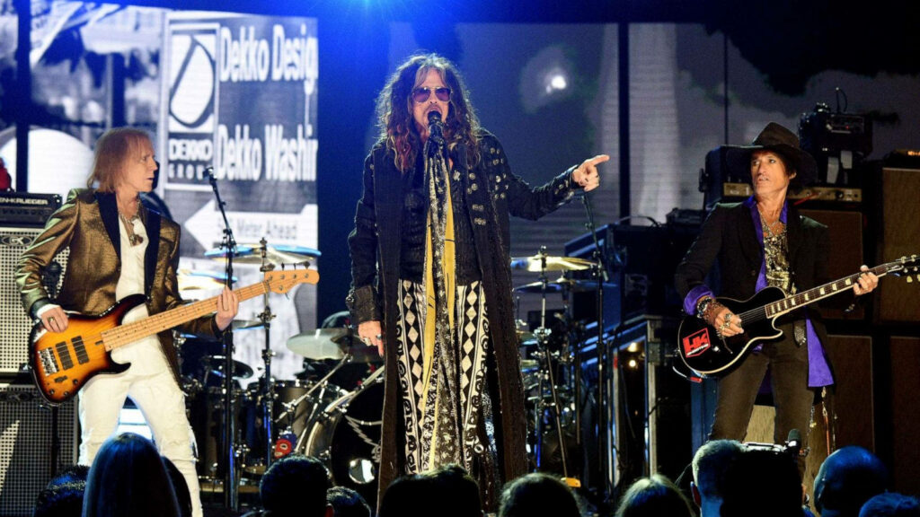Aerosmith Live Performance Wallpaper: Electric Rock Band Background