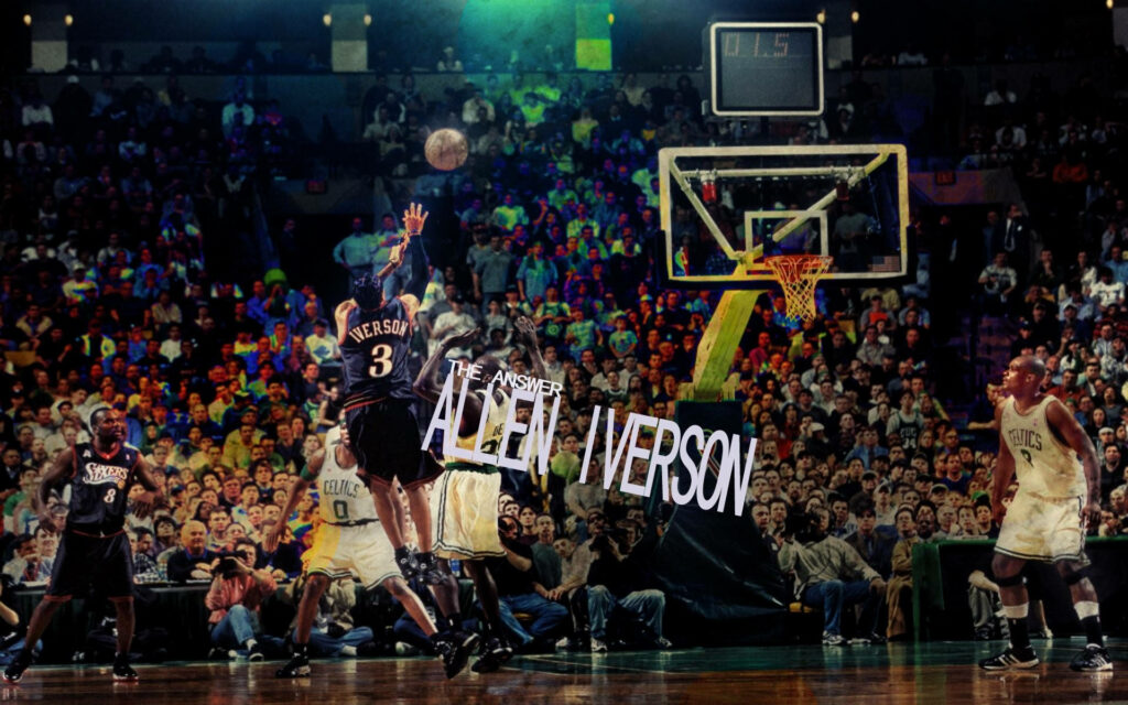 Allen Iverson Iconic Jump Shot HD Wallpaper - Dynamic Sports Moment