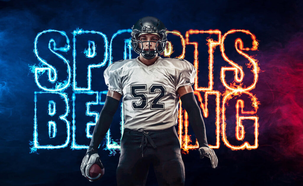 Dynamic Football Player Wallpaper: Sports Betting Theme