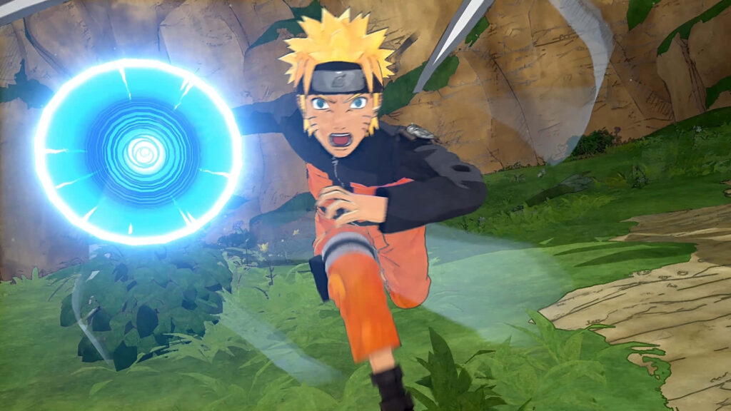 Dynamic Anime Wallpaper: Character with Glowing Rasengan in Action