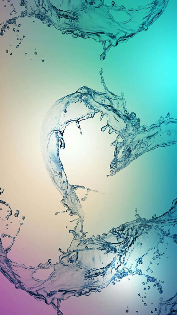 Dynamic Aqua Splash Abstract Wallpaper - Fluid Dance Background