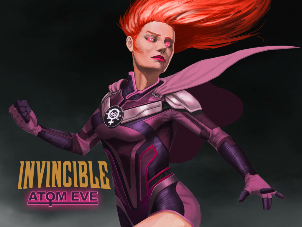 Atom Eve Wallpaper: Dynamic Pose & Vibrant Colors from Invincible