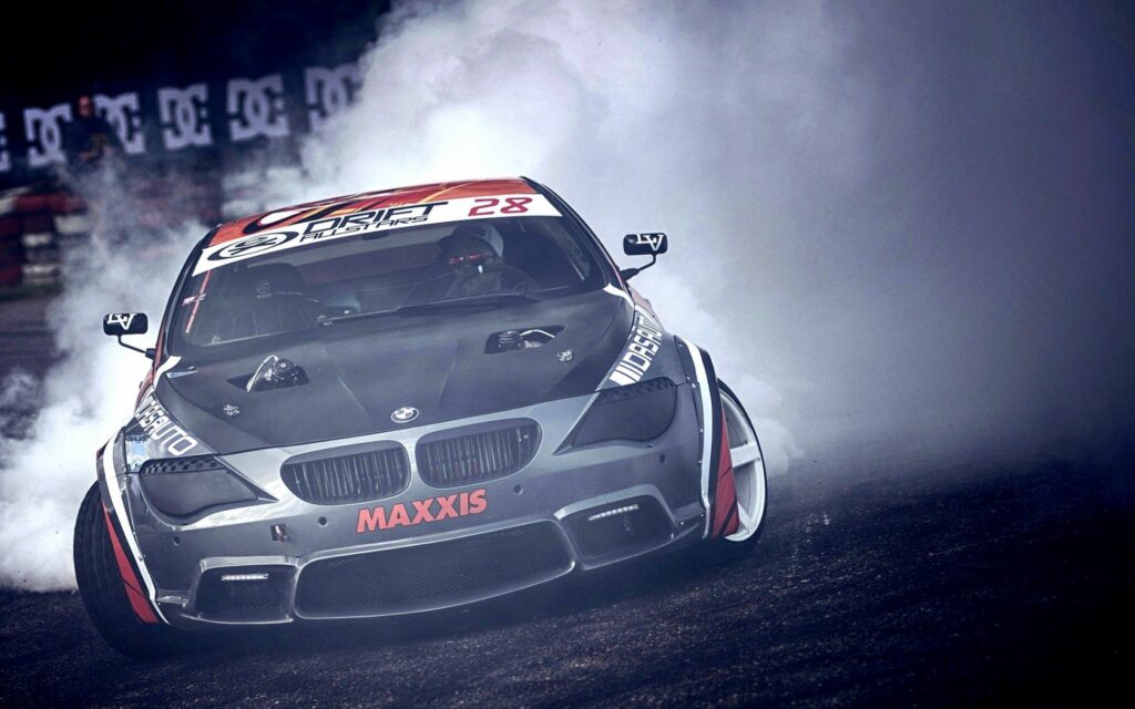 BMW 6 Series E63 Drift Wallpaper: Thrilling Racing Background
