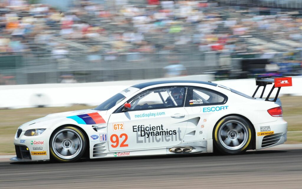 Dynamic BMW GT2 Racing Car Wallpaper - Speed & Thrill on Track