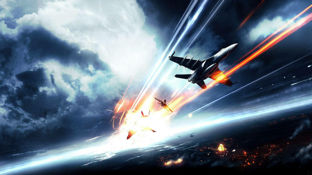 Epic Battlefield 3 Wallpaper: Aerial Battle & Explosive Action