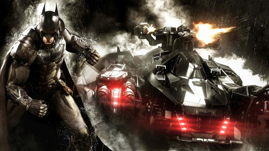 Bruce Wayne's Epic Battle: Batman Unleashed in Arkham City Wallpaper