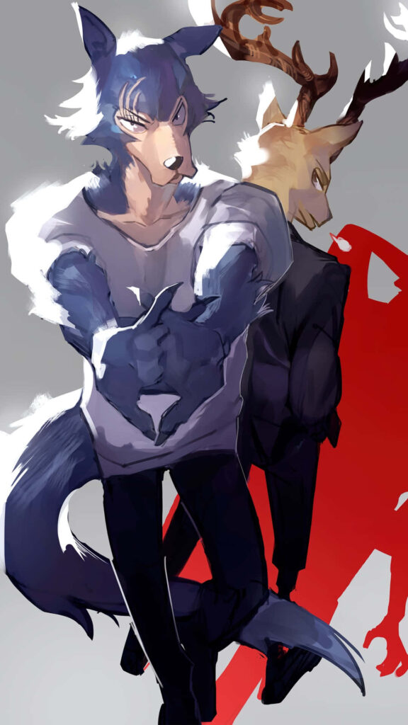 Dynamic Beastars Wallpaper: Legoshi & Louis Showcasing Ambition