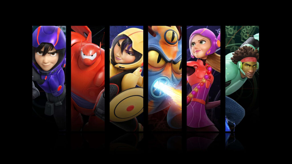Big Hero 6 Wallpaper: Dynamic Superhero Poses & Vibrant Costumes