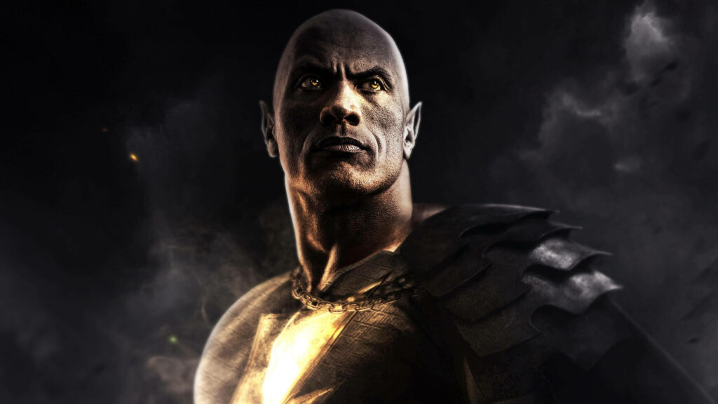 Dwayne Johnson as Black Adam: Epic Wallpaper in Mystical Atmosphere