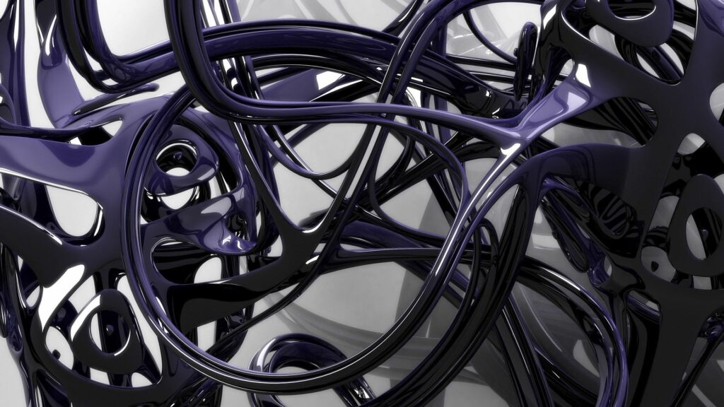 Dynamic Black & Dark Purple Abstract Wallpaper - 1920x1080 Background