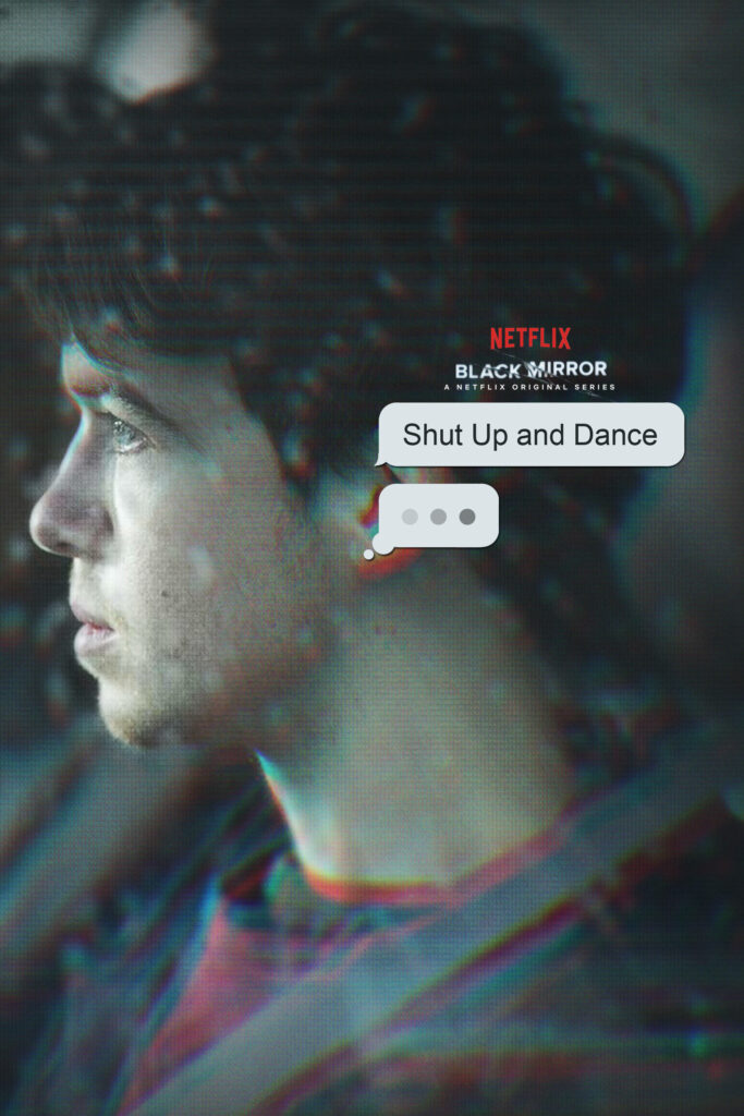 Intense Black Mirror Shut Up and Dance Wallpaper - Suspenseful Close-Up