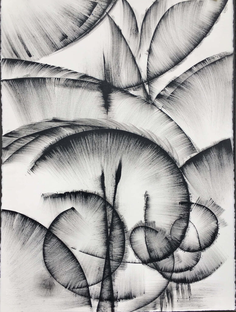 Dynamic Black and White Abstract Art Wallpaper for Stylish Background