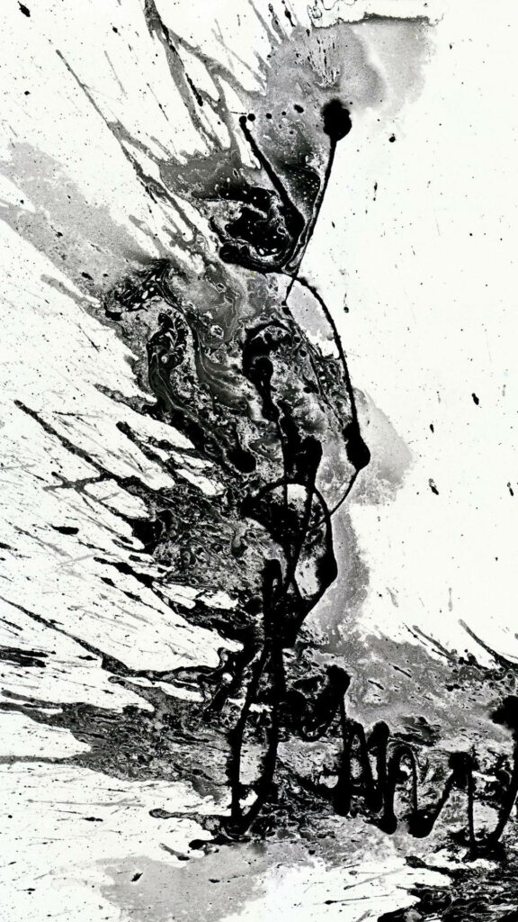 Dynamic Black and White Abstract Wallpaper: Energetic Modern Art Design