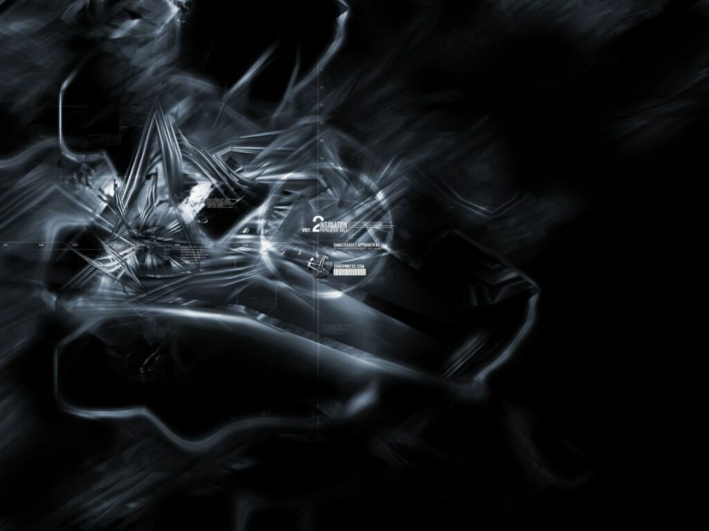 Dynamic Black and White Abstract Wallpaper with Light and Shadow Play
