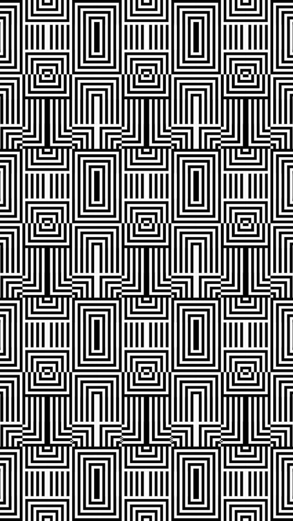 Modern Black and White Geometric Wallpaper - Optical Illusion Background