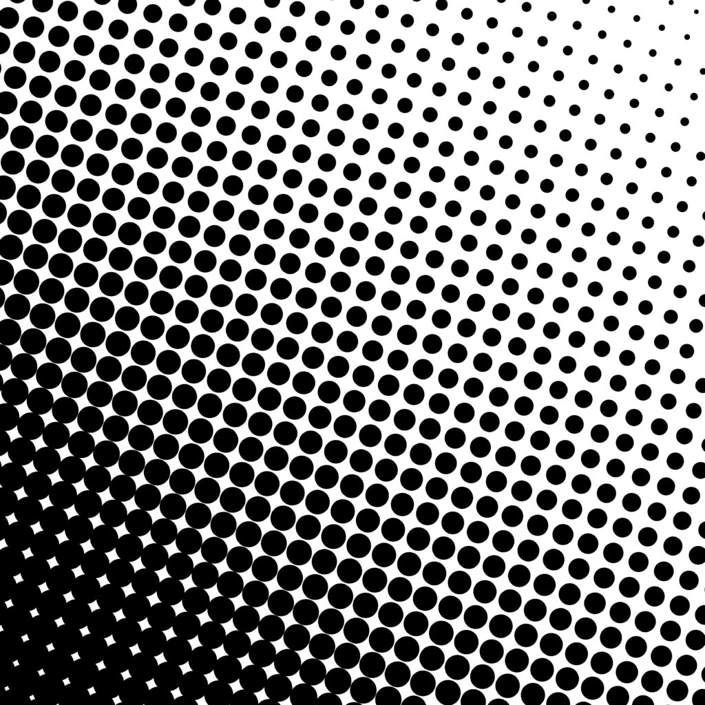 Dynamic Black & White Halftone Gradient Wallpaper Background