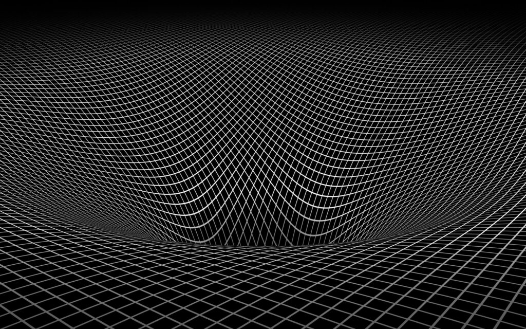 Dynamic Black & White Mesh Wallpaper: Depth & Flowing Design
