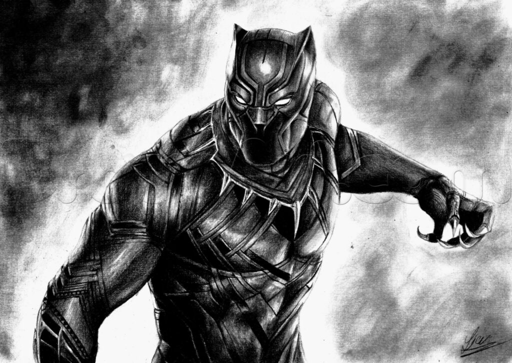 Dynamic Black and White Superhero Wallpaper with Dramatic Textures