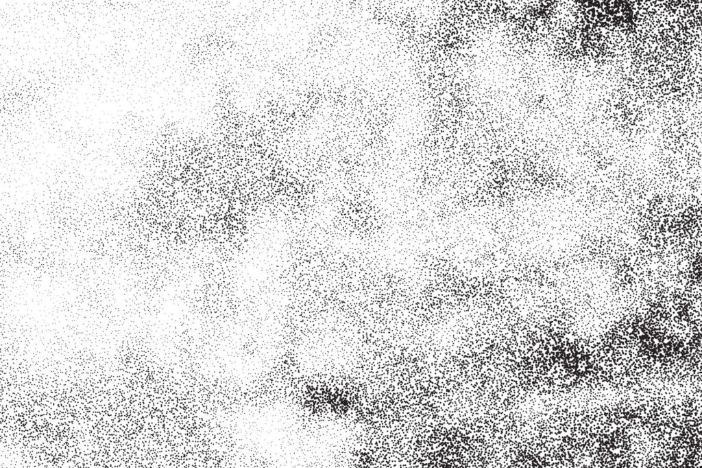 Textured Black and White Wallpaper with Stippled Dot Design