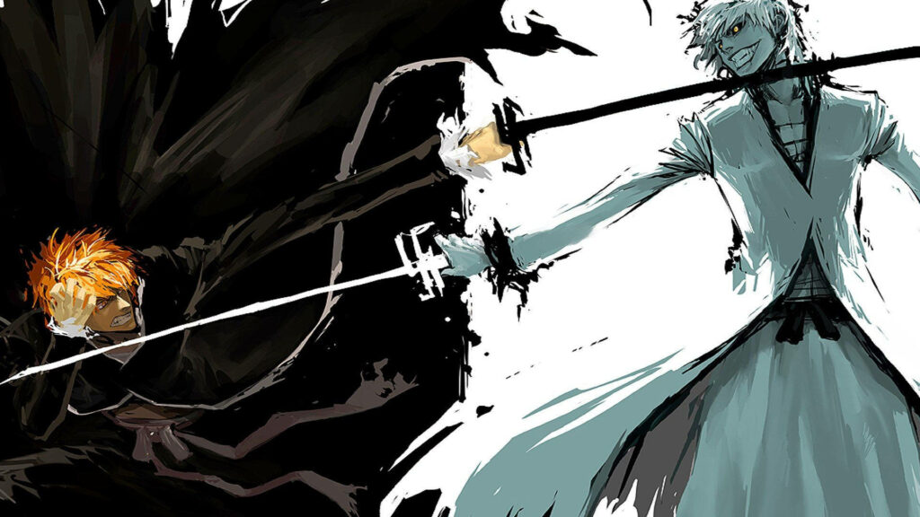 Epic Ichigo vs. Zangetsu Wallpaper - Bleach Anime Background