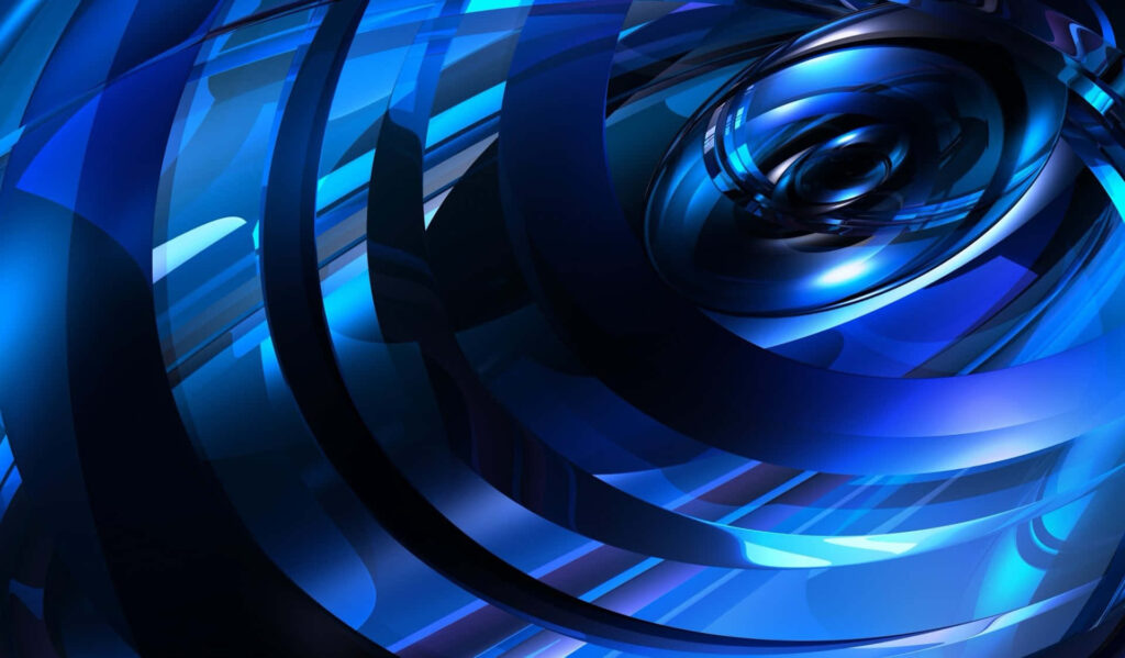 Dynamic Blue 3D Abstract Wallpaper – Immersive Background Design