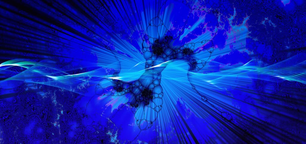 Dynamic Blue Abstract Wallpaper: Intricate Patterns & Plexus Design
