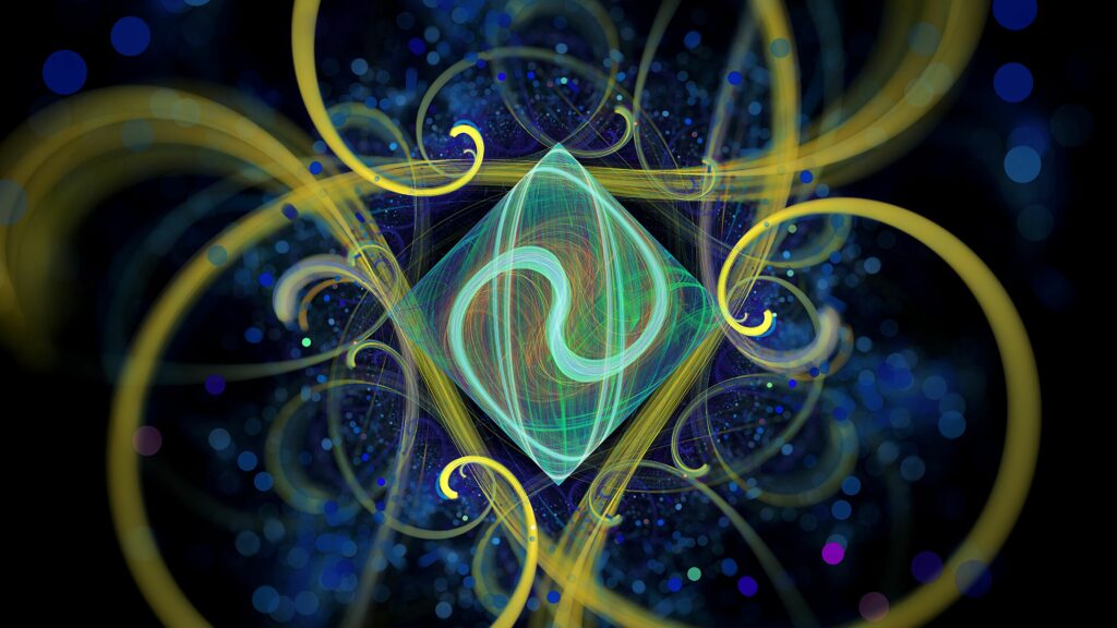 Abstract 3840x2160 Wallpaper: Glowing Rhombus on Deep Blue Background