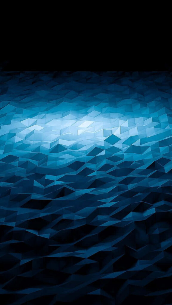 Dynamic Blue Geometric Polygon Wallpaper for iPhone Background