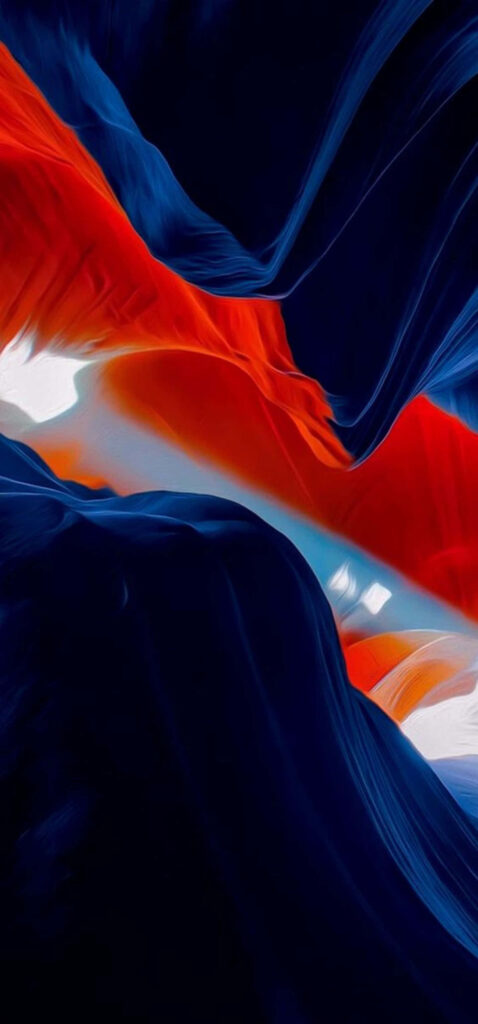 Bold Blue & Orange Abstract Wallpaper for Samsung S23 Ultra