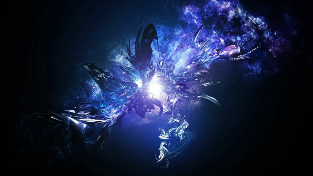Cosmic Blue & Purple Abstract Wallpaper - Dynamic 1920x1080 Background