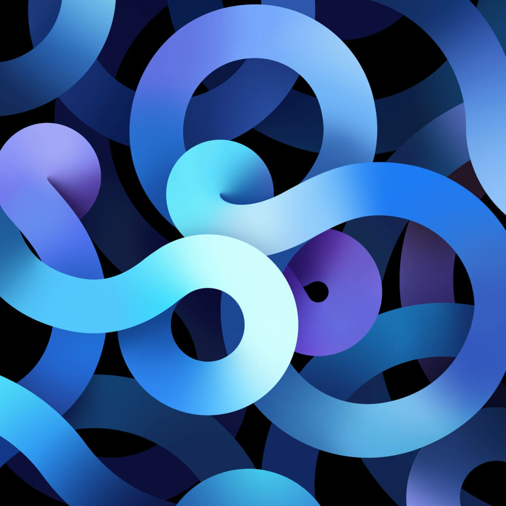Mesmerizing Blue Swirls Wallpaper for iPad Air 4 Background