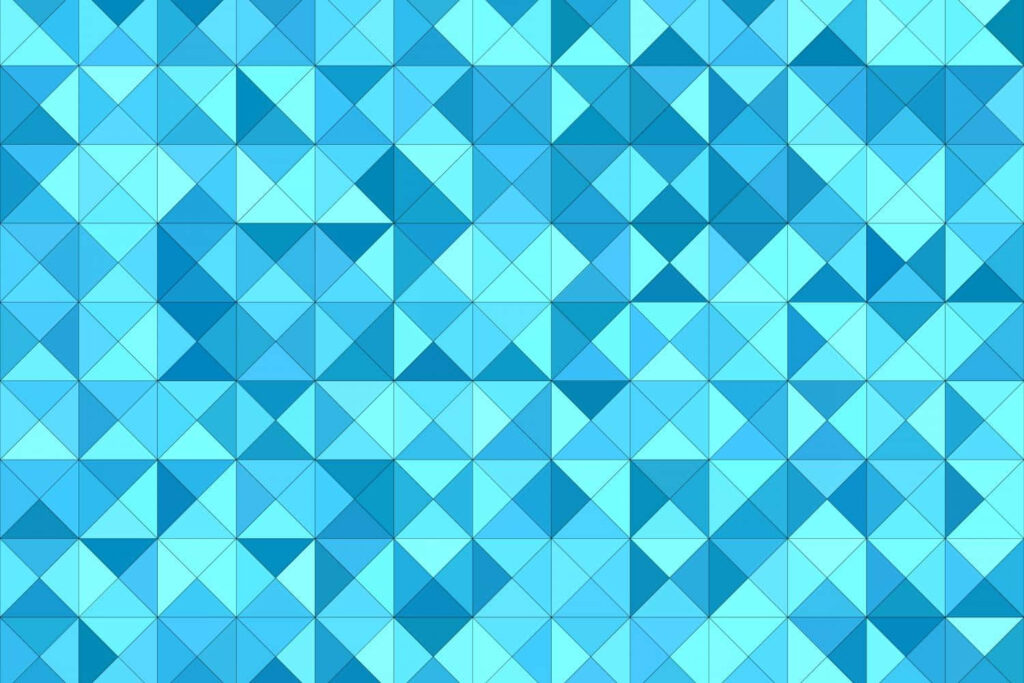 Striking Blue Triangle Mosaic Wallpaper - Modern Geometric Background
