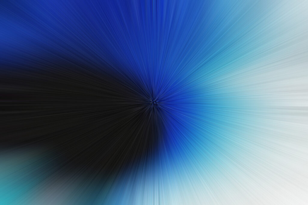 Dynamic Blue & Black Abstract Wallpaper with Radial Burst Design