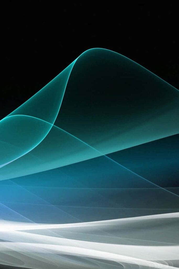 Dynamic Blue Abstract Wallpaper with Wave Patterns on Dark Background