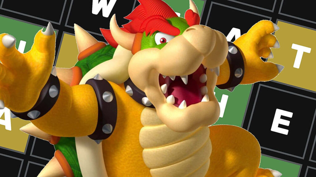 Bowser digital art wallpaper vibrant orange green spiked shell menacing pose gaming Nintendo fans