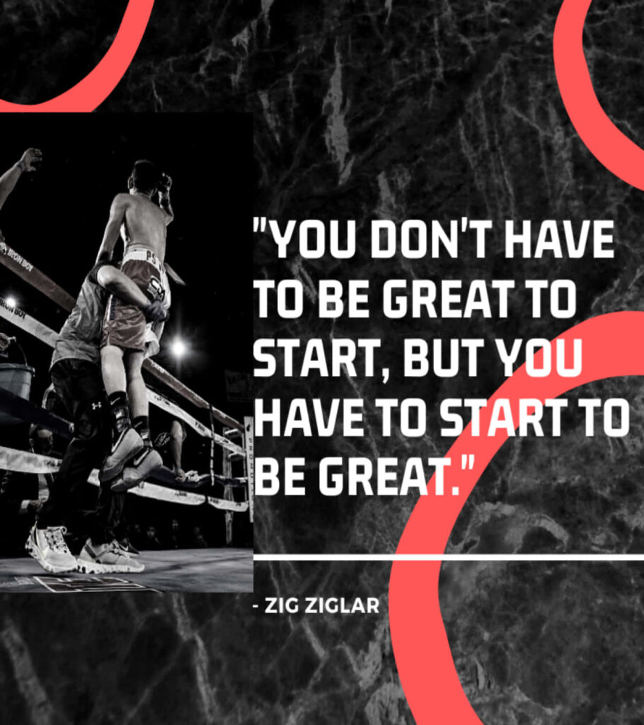 Boxer Motivational Wallpaper: Start to Be Great – Inspiring Background