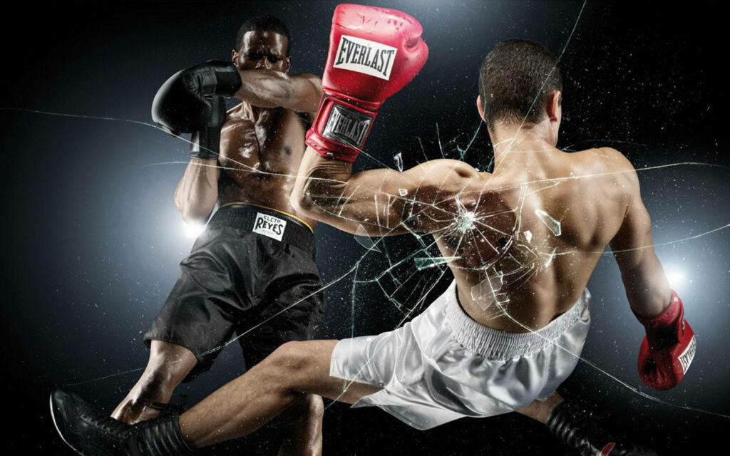 Dynamic Boxing Fight Wallpaper: Intense Action & Energy Background