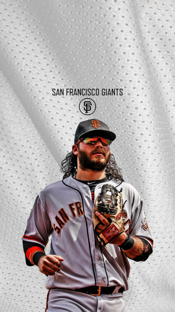 Brandon Crawford San Francisco Giants wallpaper showing star shortstop in full uniform with logo