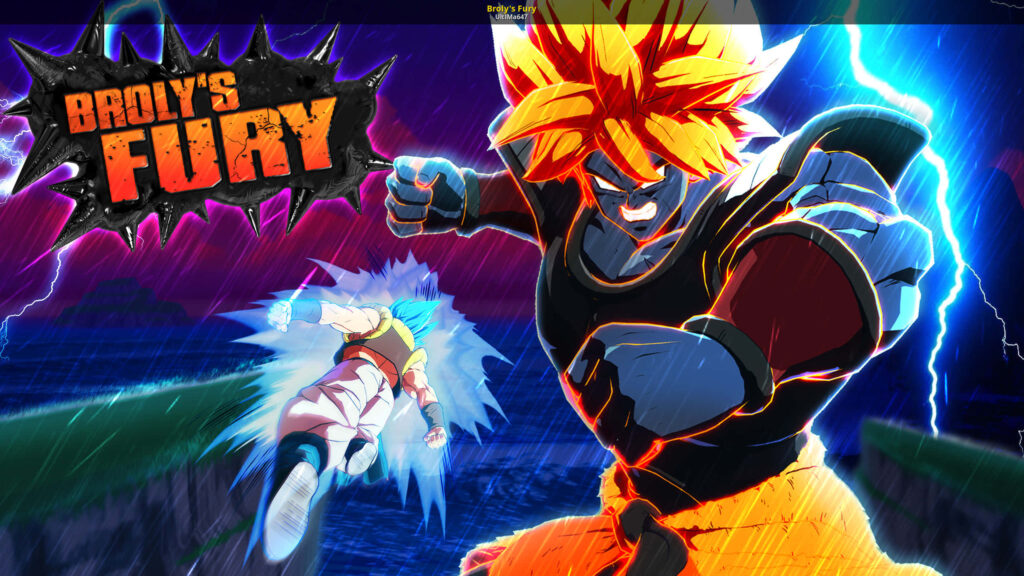Broly dynamic wallpaper with vibrant lightning bold anime style electrifying energy Dragon Ball fans