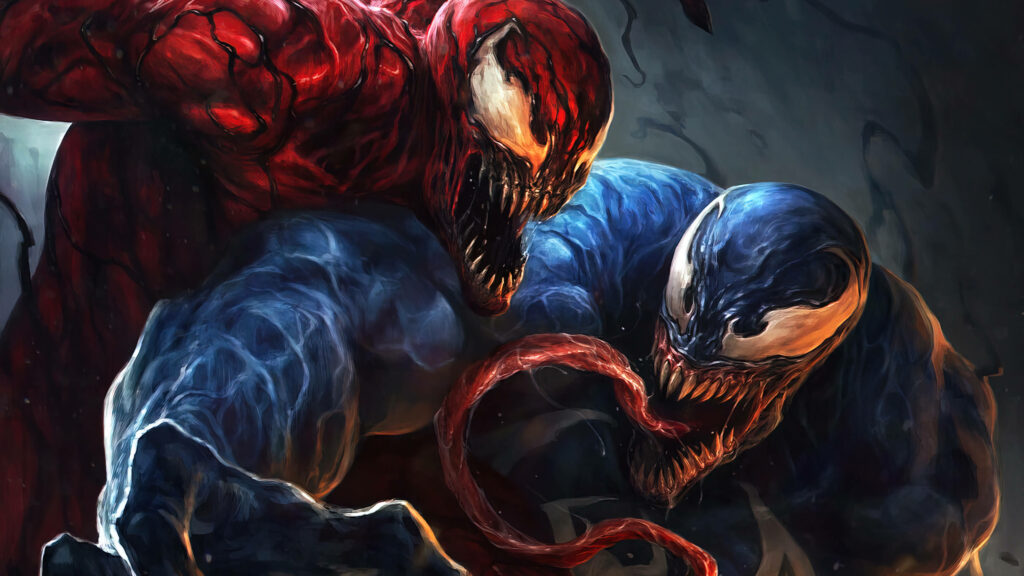 Epic Carnage vs. Venom Battle Wallpaper - Stunning Marvel Background