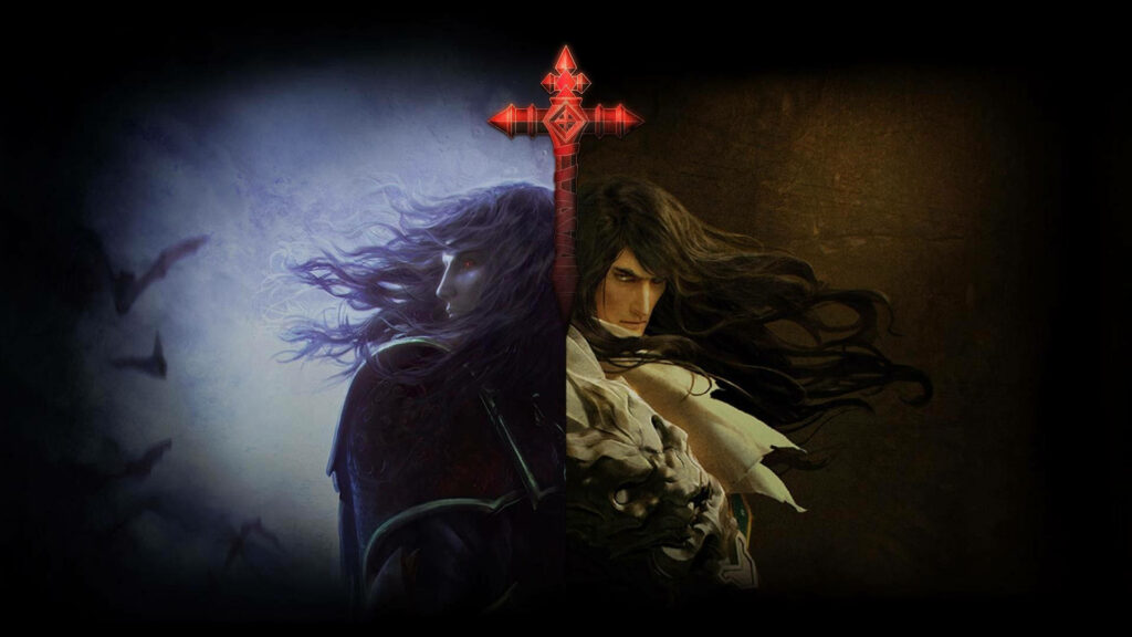 Dynamic Castlevania Wallpaper: Power & Mystery with Striking Red Sword