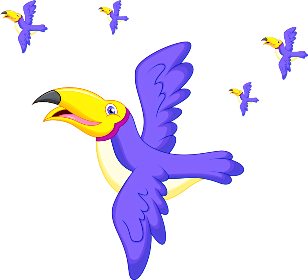 Colorful Animated Birds Wallpaper for a Joyful Screen Background