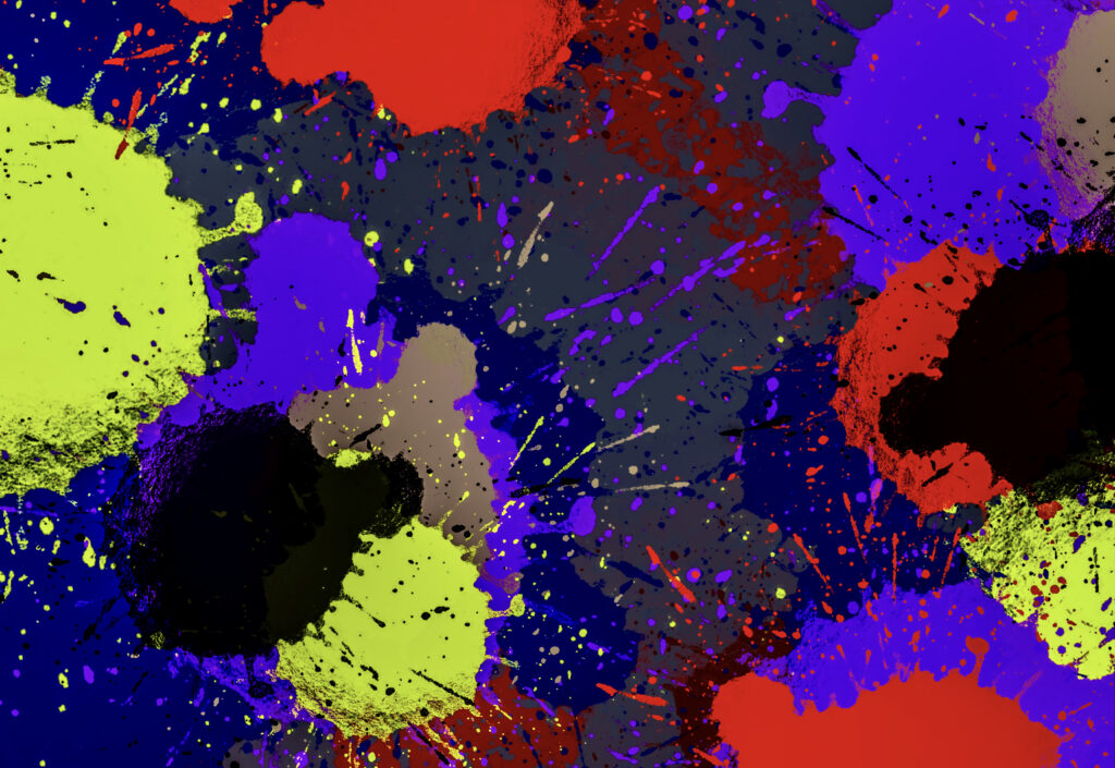 Dynamic Paint Splatters Wallpaper: Bold Abstract Background Design